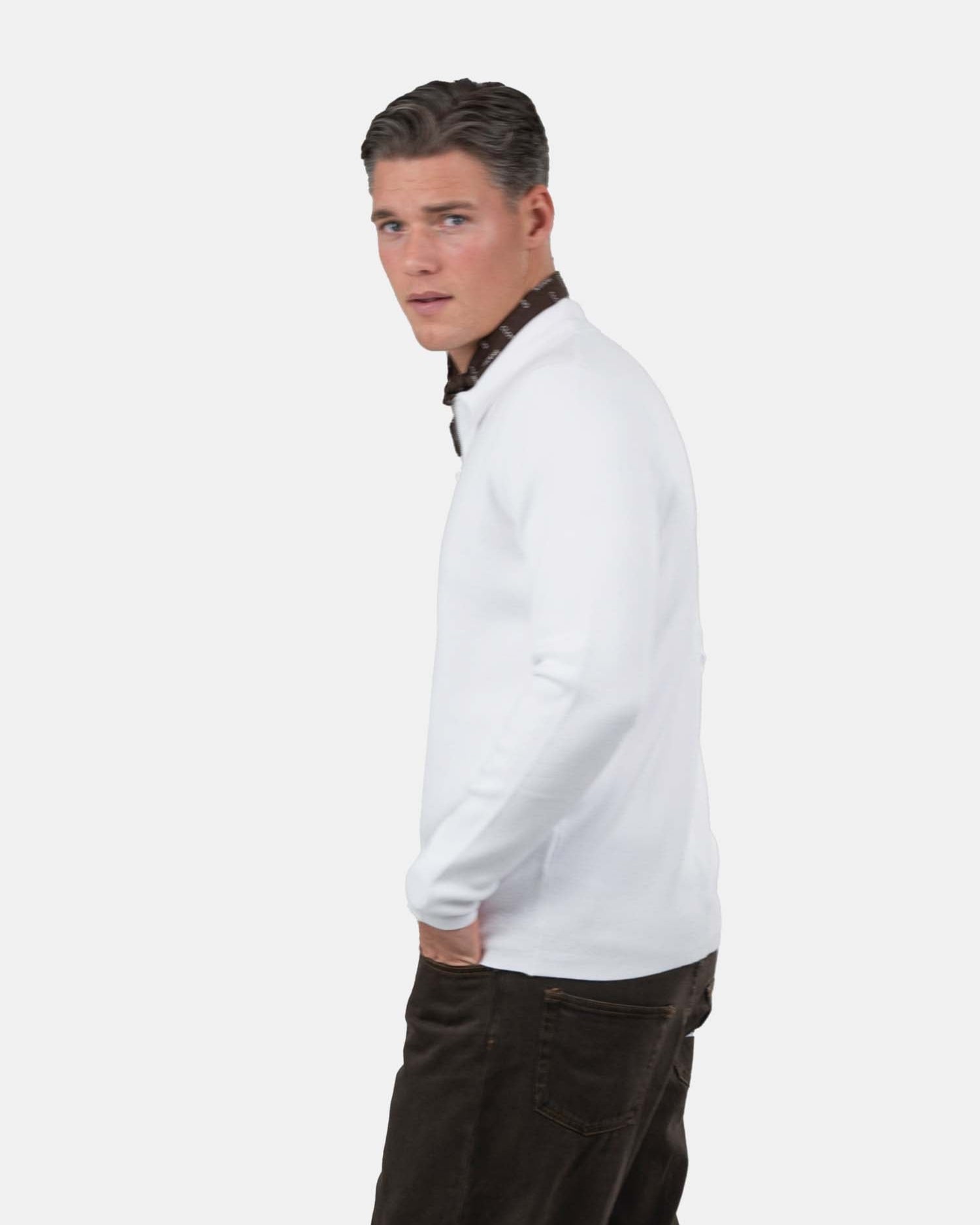 Half zip polo Hvid | Skagen - clothing.dk